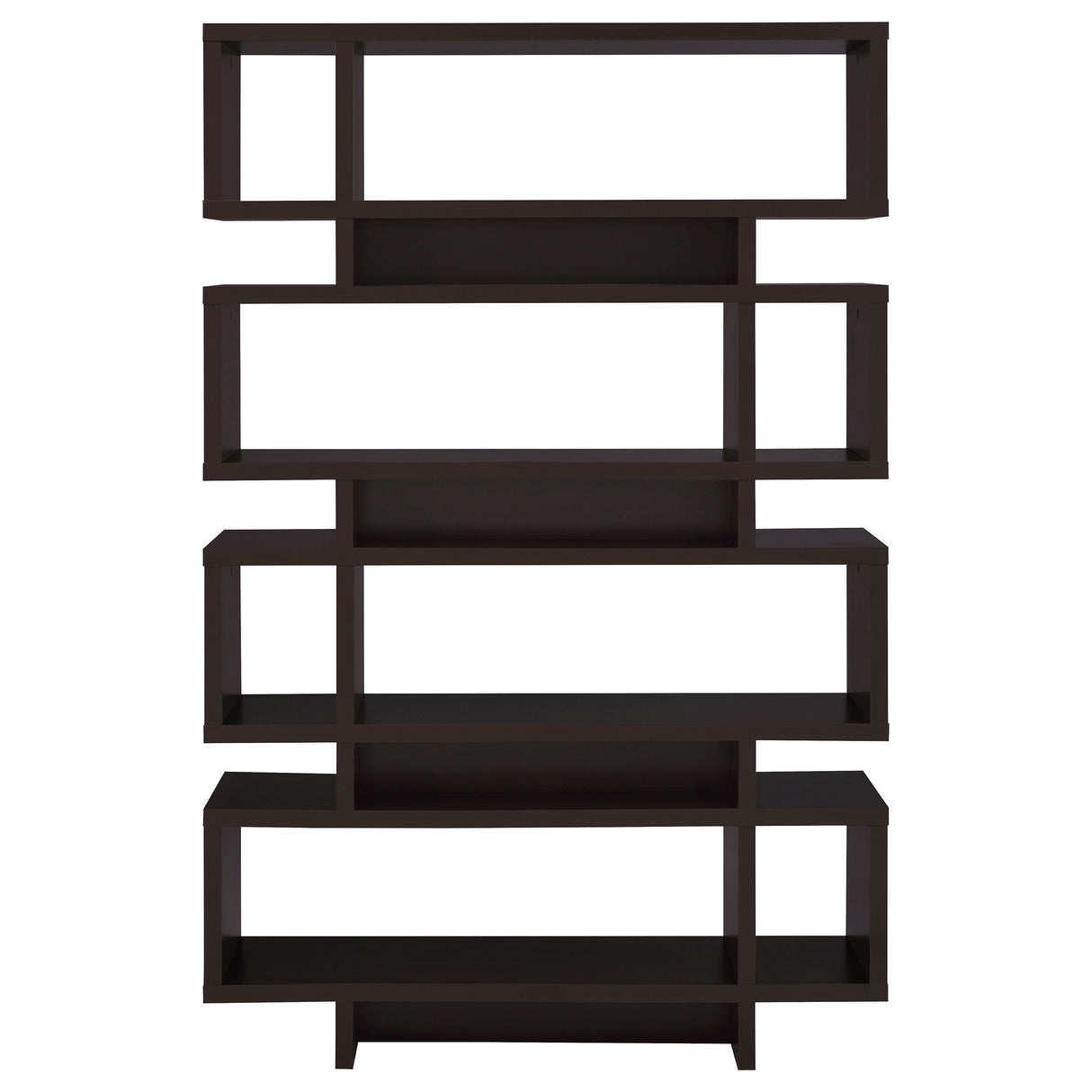 Reid 4-Tier Open Back Bookcase Cappuccino