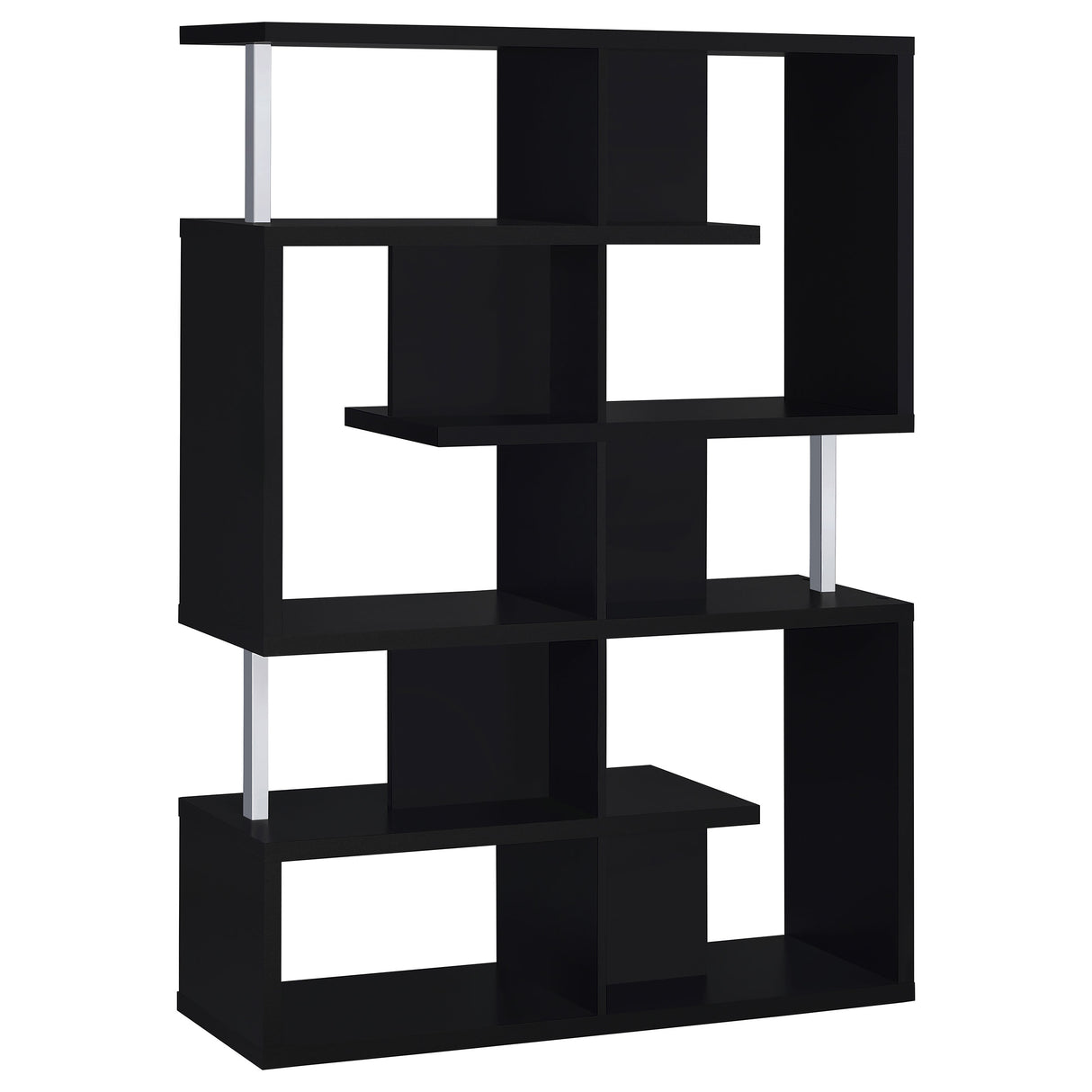 Hoover 5-Tier Bookcase Black And Chrome