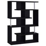 Hoover 5-Tier Bookcase Black And Chrome