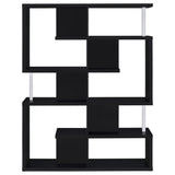 Hoover 5-Tier Bookcase Black And Chrome