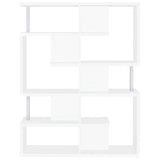 Hoover 5-Tier Bookcase White And Chrome