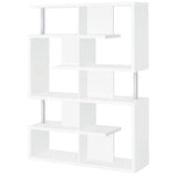 Hoover 5-Tier Bookcase White And Chrome