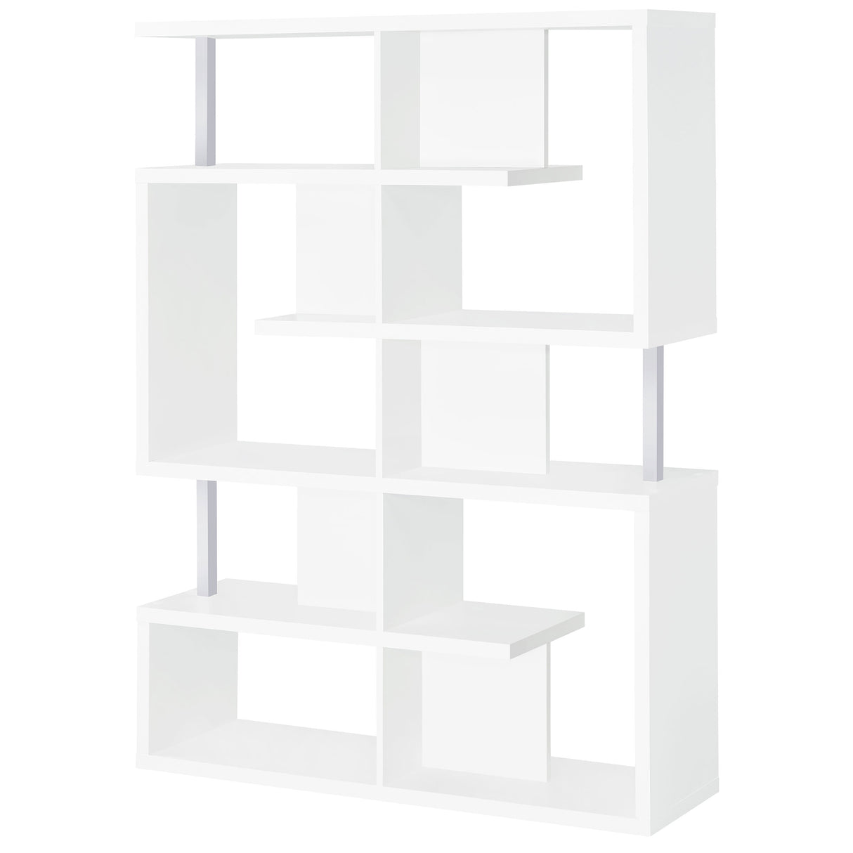 Hoover 5-Tier Bookcase White And Chrome