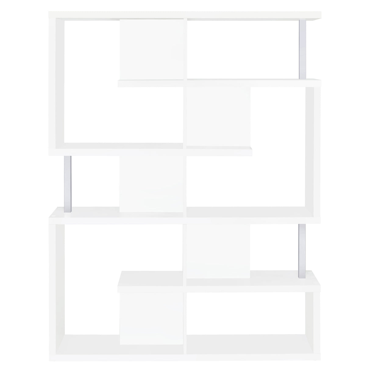 Hoover 5-Tier Bookcase White And Chrome