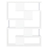 Hoover 5-Tier Bookcase White And Chrome