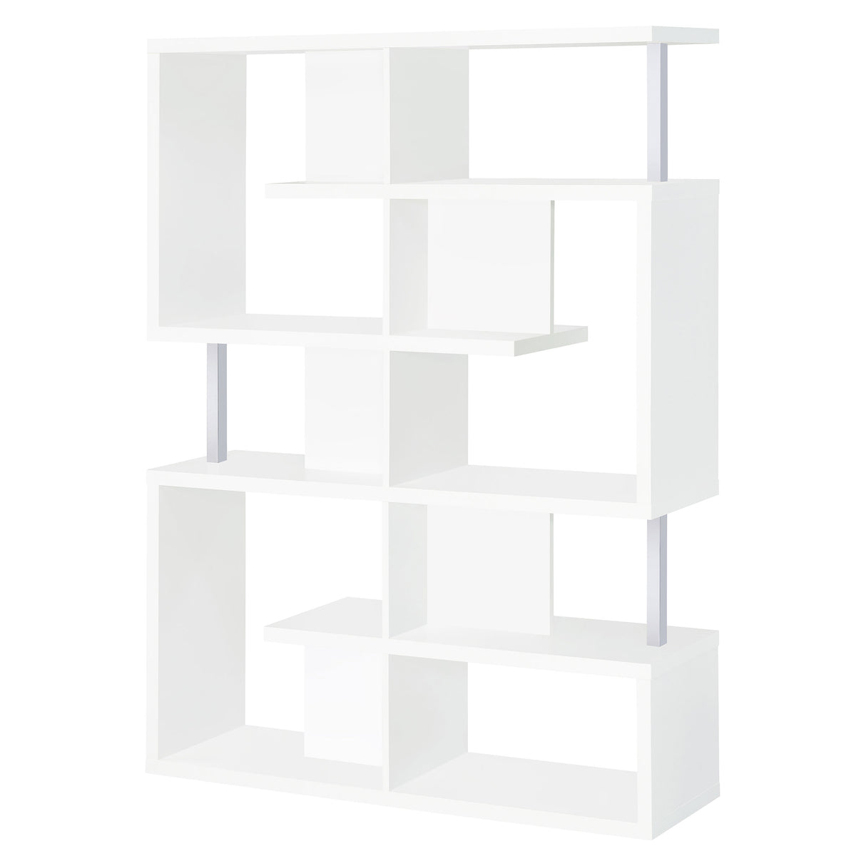 Hoover 5-Tier Bookcase White And Chrome