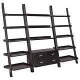 Colella Cappuccino 3-Piece Storage Ladder Bookshelf Set