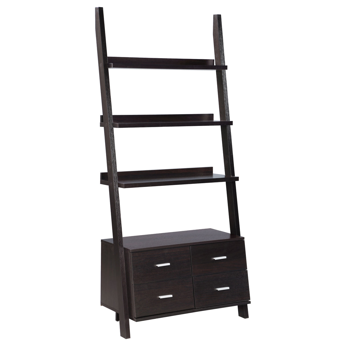 Colella Cappuccino 3-Piece Storage Ladder Bookshelf Set