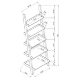 Colella Cappuccino 3-Piece Storage Ladder Bookshelf Set