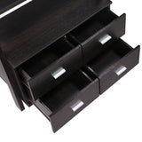 Colella 4-Drawer Storage Bookcase Cappuccino