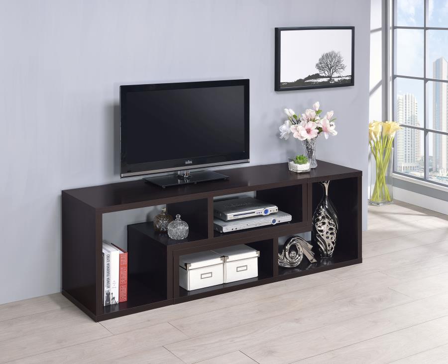 Velma Convertible Tv Console And Bookcase Cappuccino