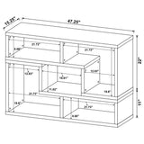 Velma Convertible Tv Console And Bookcase Cappuccino