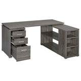 Yvette L-Shape Office Desk Weathered Grey