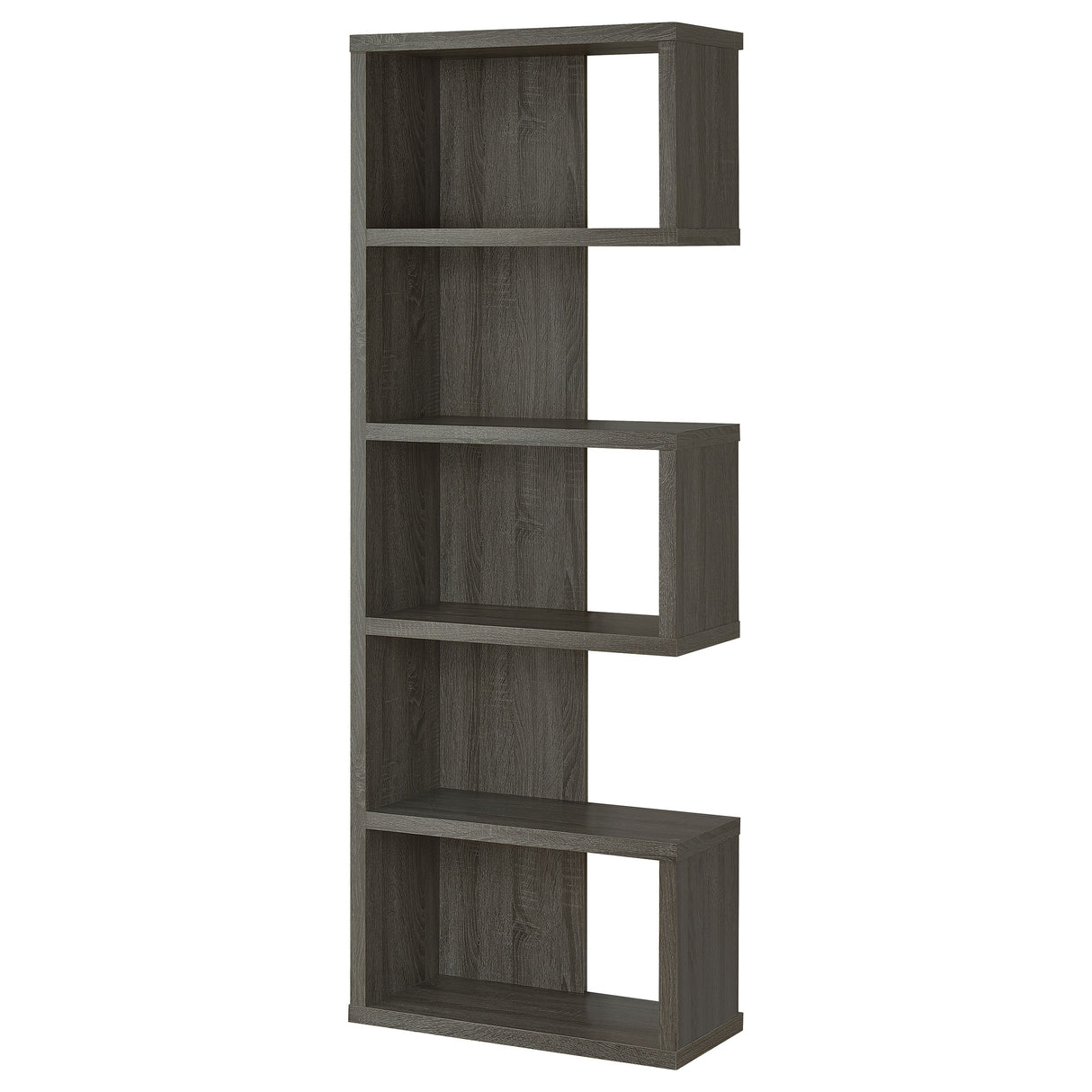 Joey 5-Tier Bookcase Weathered Grey