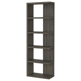 Harrison 5-Tier Bookcase Weathered Grey