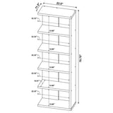 Harrison 5-Tier Bookcase Weathered Grey