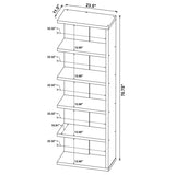 Harrison 5-Tier Bookcase Weathered Grey