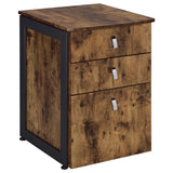 Estrella Rustic Nutmeg 2-Piece Office Desk File Cabinet Set