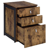 Estrella Rustic Nutmeg 2-Piece Office Desk File Cabinet Set