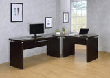 Skylar Cappuccino 83-Inch L-Shaped Office Computer Desk