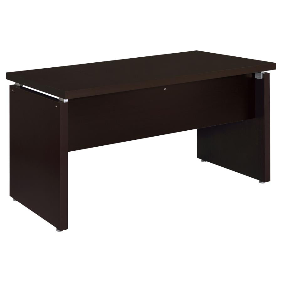 Skylar Cappuccino 83-Inch L-Shaped Office Computer Desk