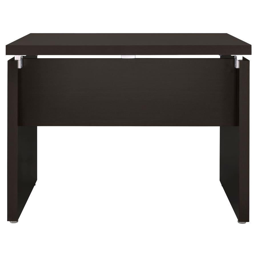 Skylar Cappuccino 83-Inch L-Shaped Office Computer Desk