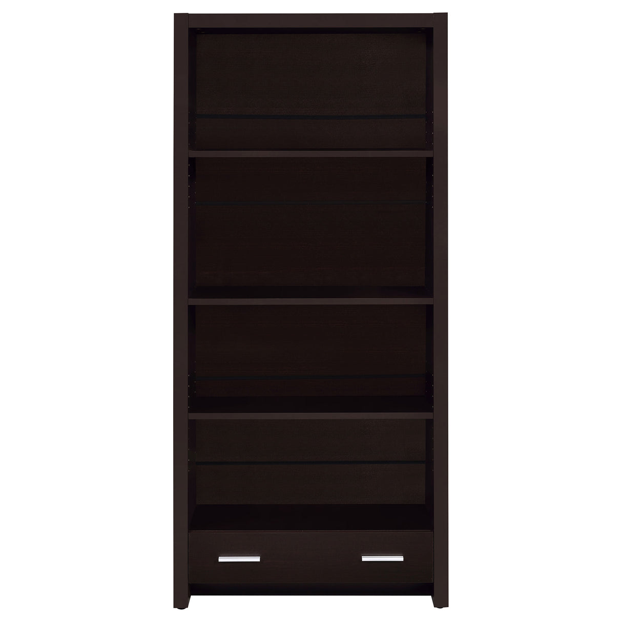 Skylar 5-Shelf Bookcase With Storage Drawer Cappuccino