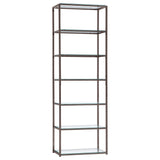 Kate 6-Shelf Bookcase Black Nickel