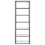 Kate 6-Shelf Bookcase Black Nickel