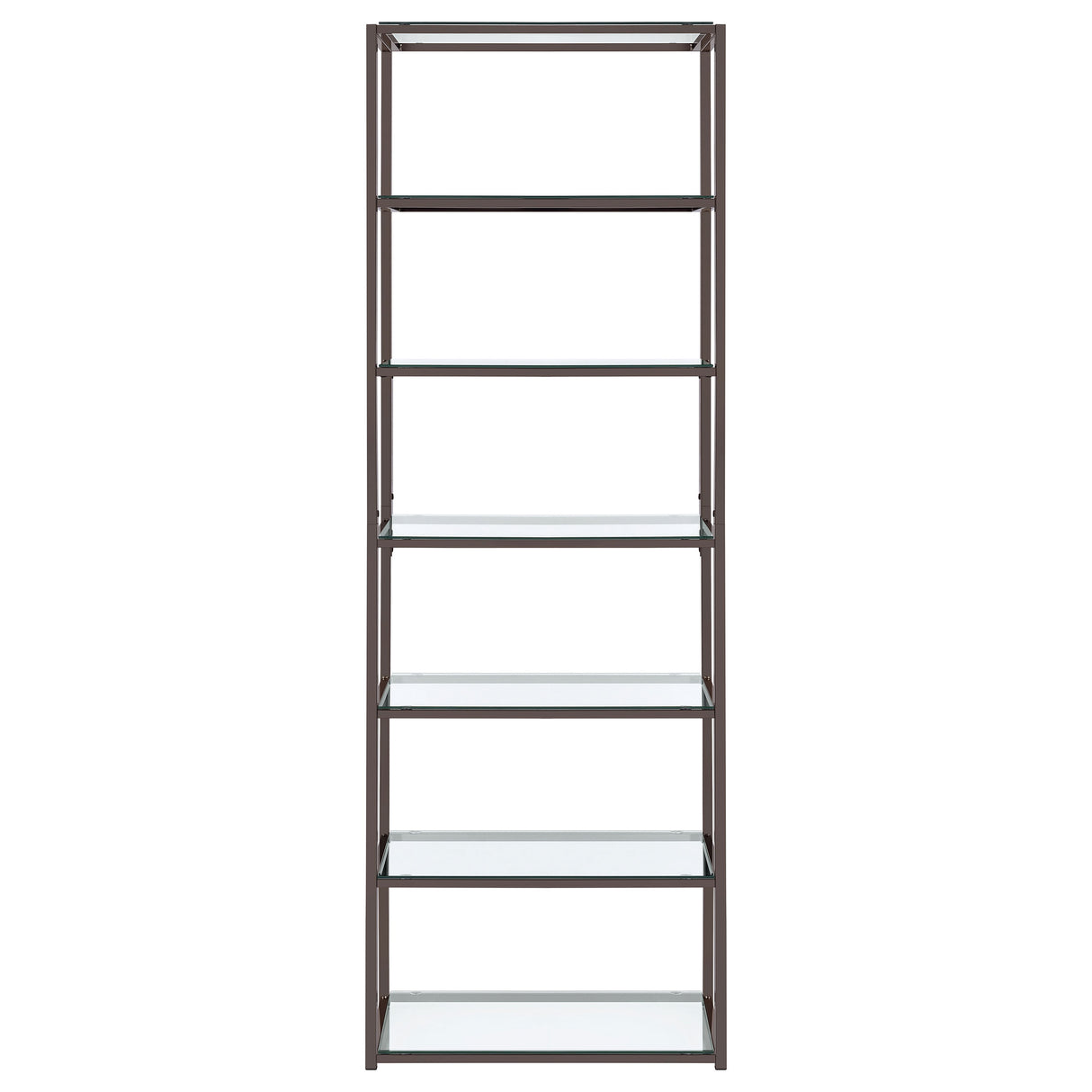 Kate 6-Shelf Bookcase Black Nickel