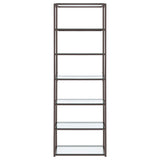 Kate 6-Shelf Bookcase Black Nickel