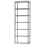 Kate 6-Shelf Bookcase Black Nickel