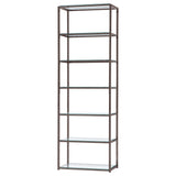 Kate 6-Shelf Bookcase Black Nickel