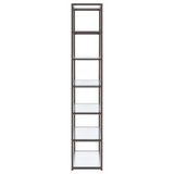 Kate 6-Shelf Bookcase Black Nickel