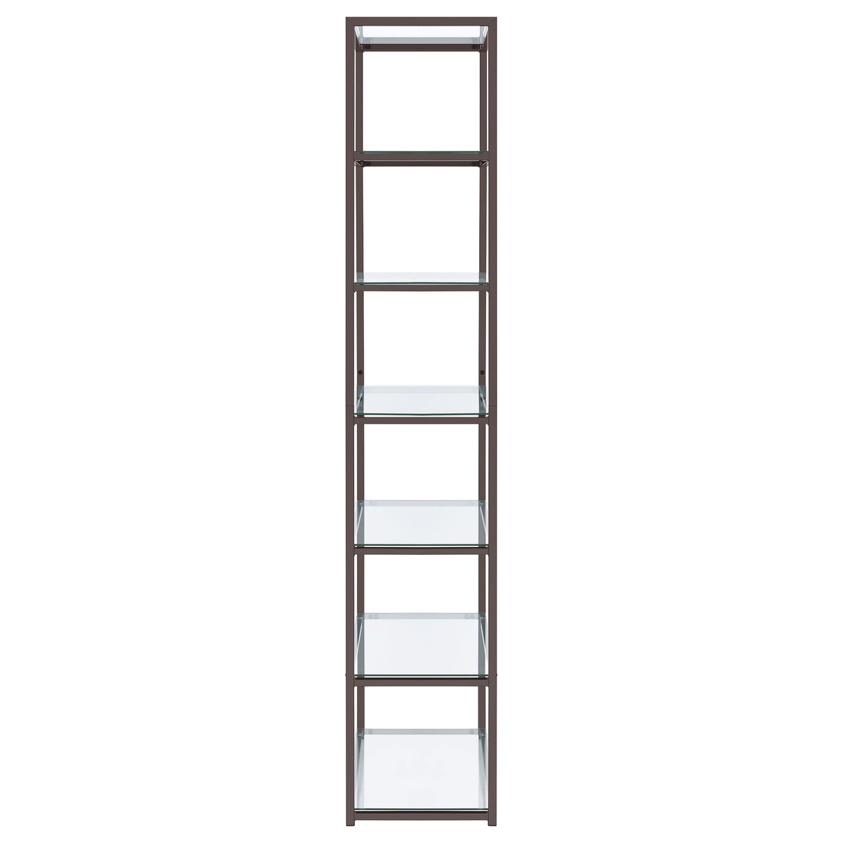 Kate 6-Shelf Bookcase Black Nickel