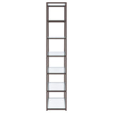 Kate 6-Shelf Bookcase Black Nickel