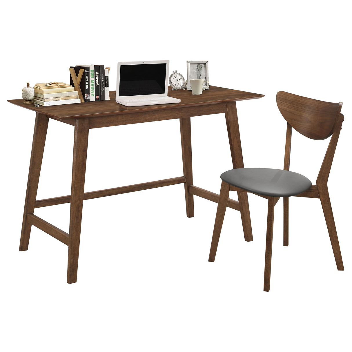 Karri 2-Piece Writing Desk Set Walnut