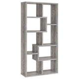 Theo 10-Shelf Bookcase Grey Driftwood