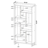 Delwin 10-Shelf Bookcase Antique Nutmeg