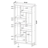 Delwin 10-Shelf Bookcase Antique Nutmeg