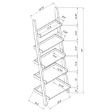 Colella Cappuccino 3-Piece Ladder Desk And Bookcase Set