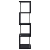 Baxter 4-Shelf Bookcase Black And Chrome