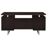 Lawtey Rectangular Storage Office Desk Cappuccino