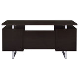 Lawtey Rectangular Storage Office Desk Cappuccino