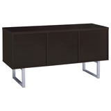 Lawtey 5-Drawer Credenza With Adjustable Shelf Cappuccino