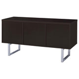 Lawtey 5-Drawer Credenza With Adjustable Shelf Cappuccino