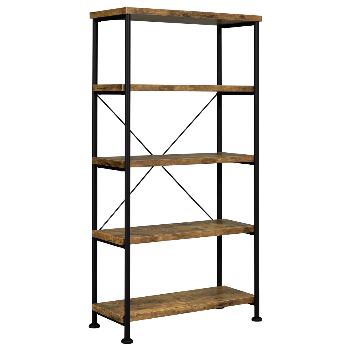 Analiese 4-Shelf Bookcase Antique Nutmeg