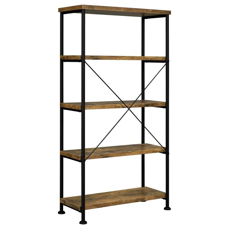 Analiese 4-Shelf Bookcase Antique Nutmeg