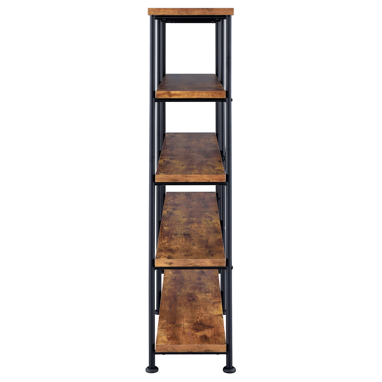 Analiese 4-Shelf Open Bookcase Antique Nutmeg