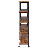 Analiese 4-Shelf Open Bookcase Antique Nutmeg